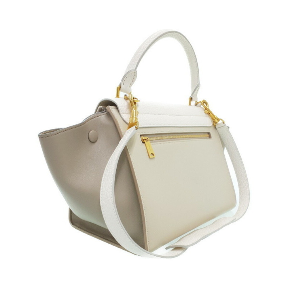 Celine Trapeze Leather 2WAY Handbag Shoulder Bag - Picture 2 of 9